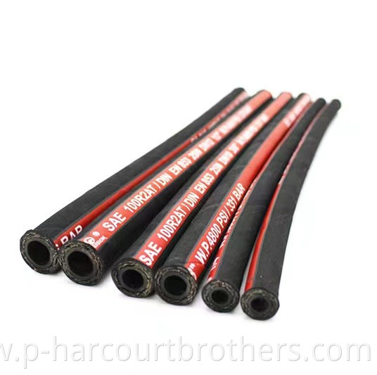 SAE 100R2 AT / DIN EN 853 2SN high pressure Black rubber hose for Mining Equipment